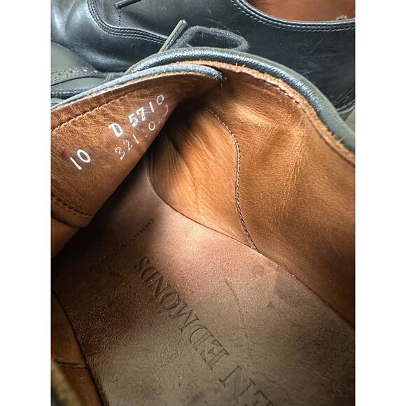 Allen Edmonds US 10 Black Park Avenue Cap Toe Oxford Dress Shoes Office Business - Picture 11 of 14